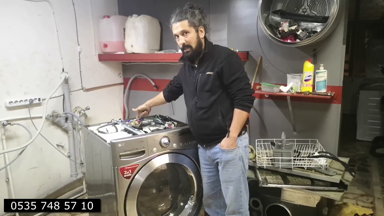 LG ÇAMAŞIR MAKİNESİ ÇAMAŞIR SIKIŞMA HATA KODU: LE   LG washing machine
